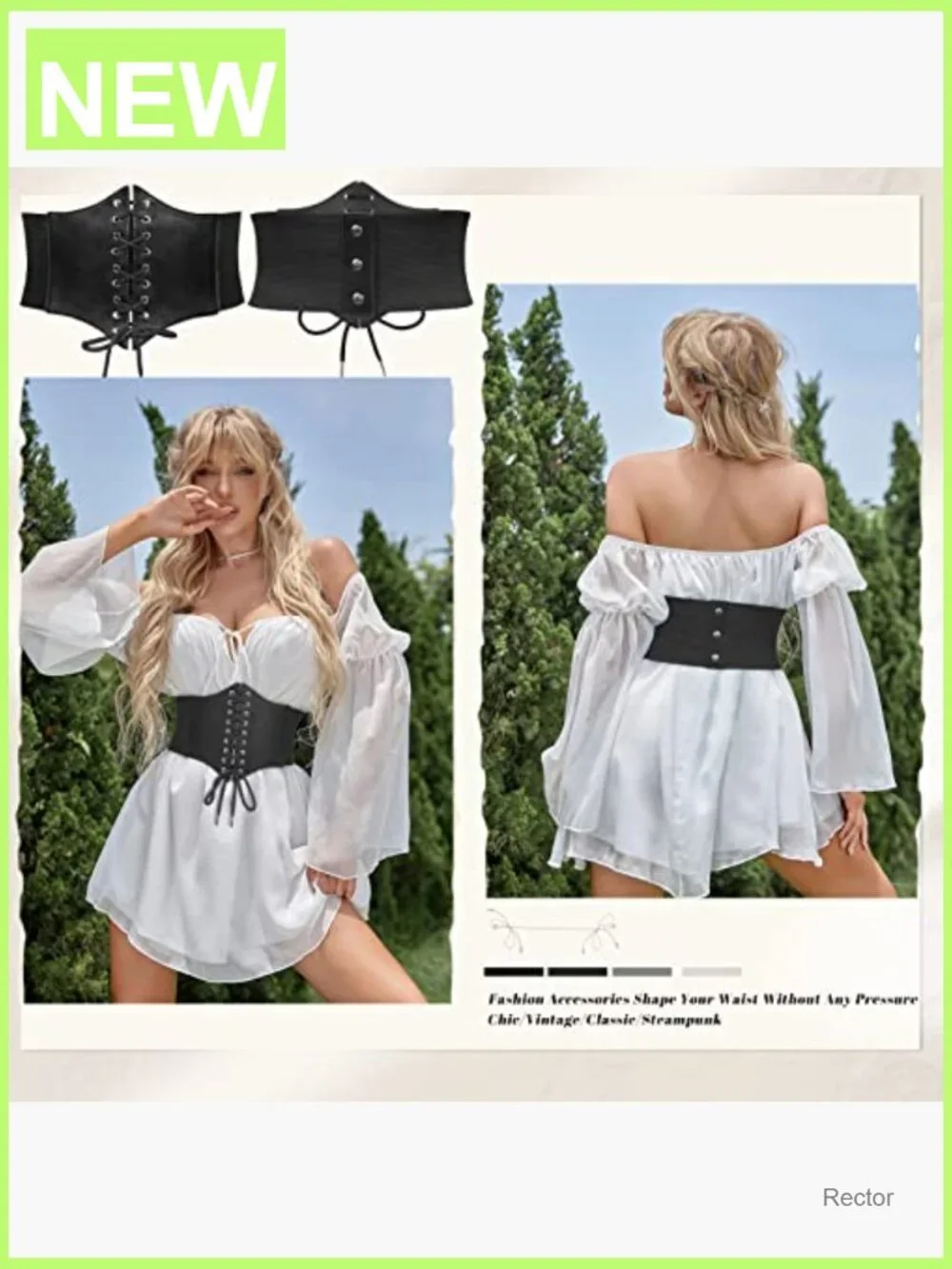 Corset Waist Belt for Women Vintage Lace Up